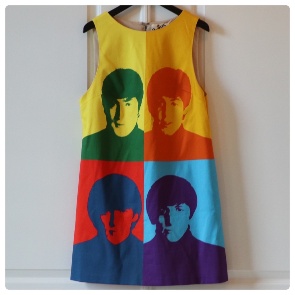 ALICE + OLIVIA X BEATLES CLYDE SHIFT DRESS - Picture 14 of 16